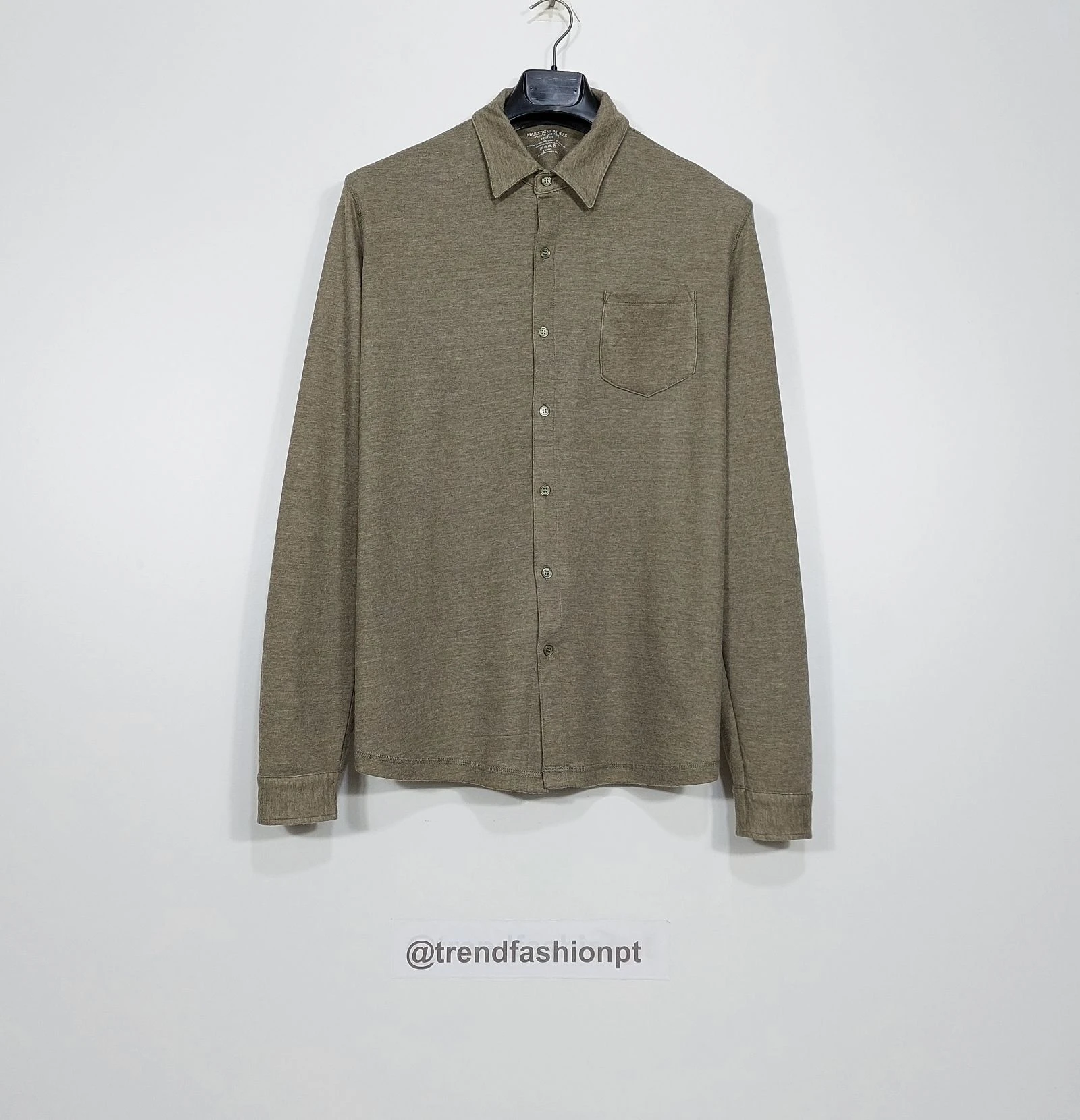Majestic Filatures pocket LS shirt - light brown L